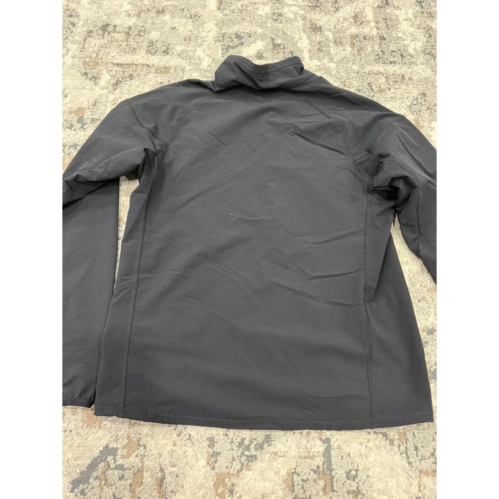 Eddie Bauer First Ascent Mens Medium Black Softshell Jacket Full Zip Stretch